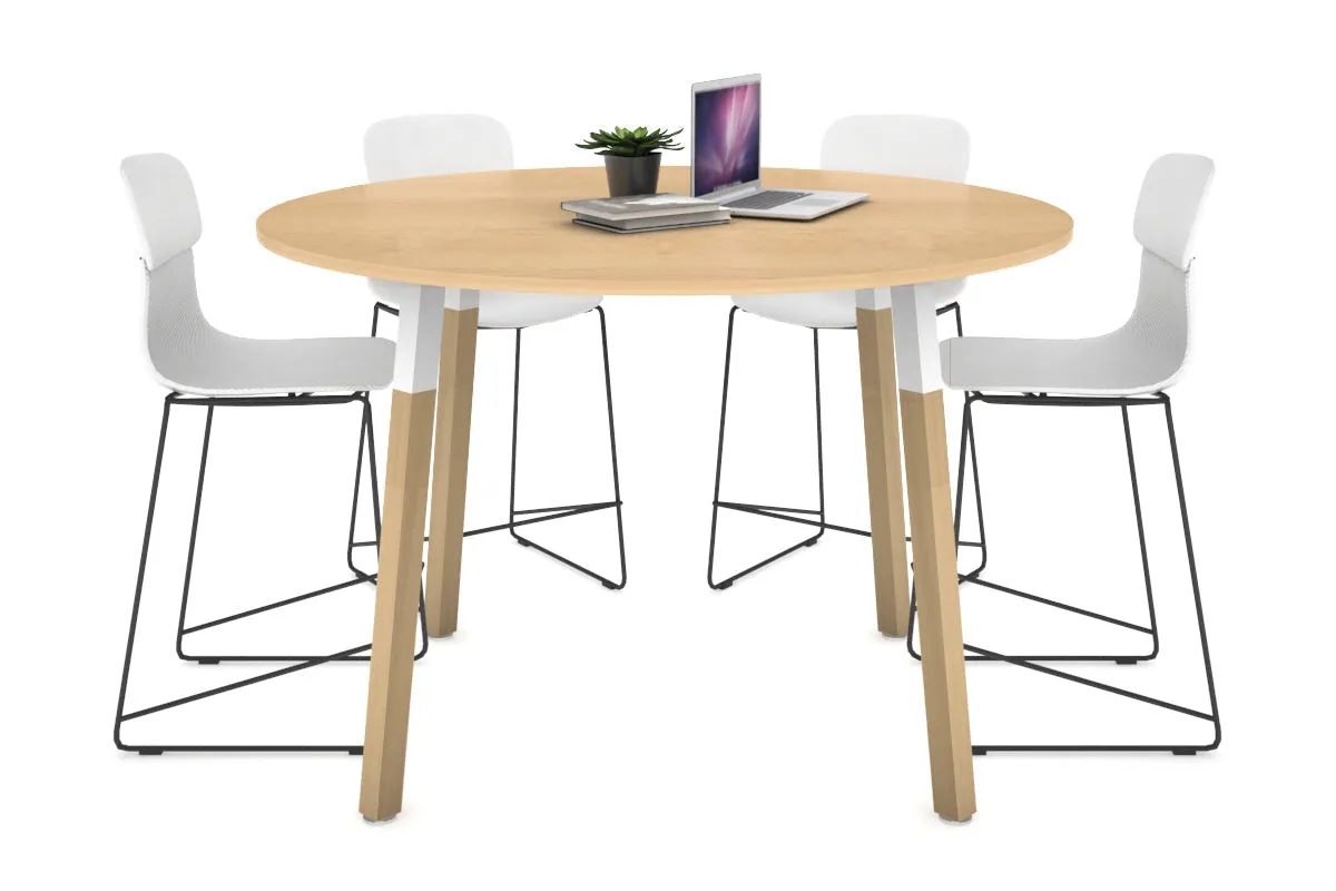Quadro Counter Wood Legs Round Table [1200 mm]