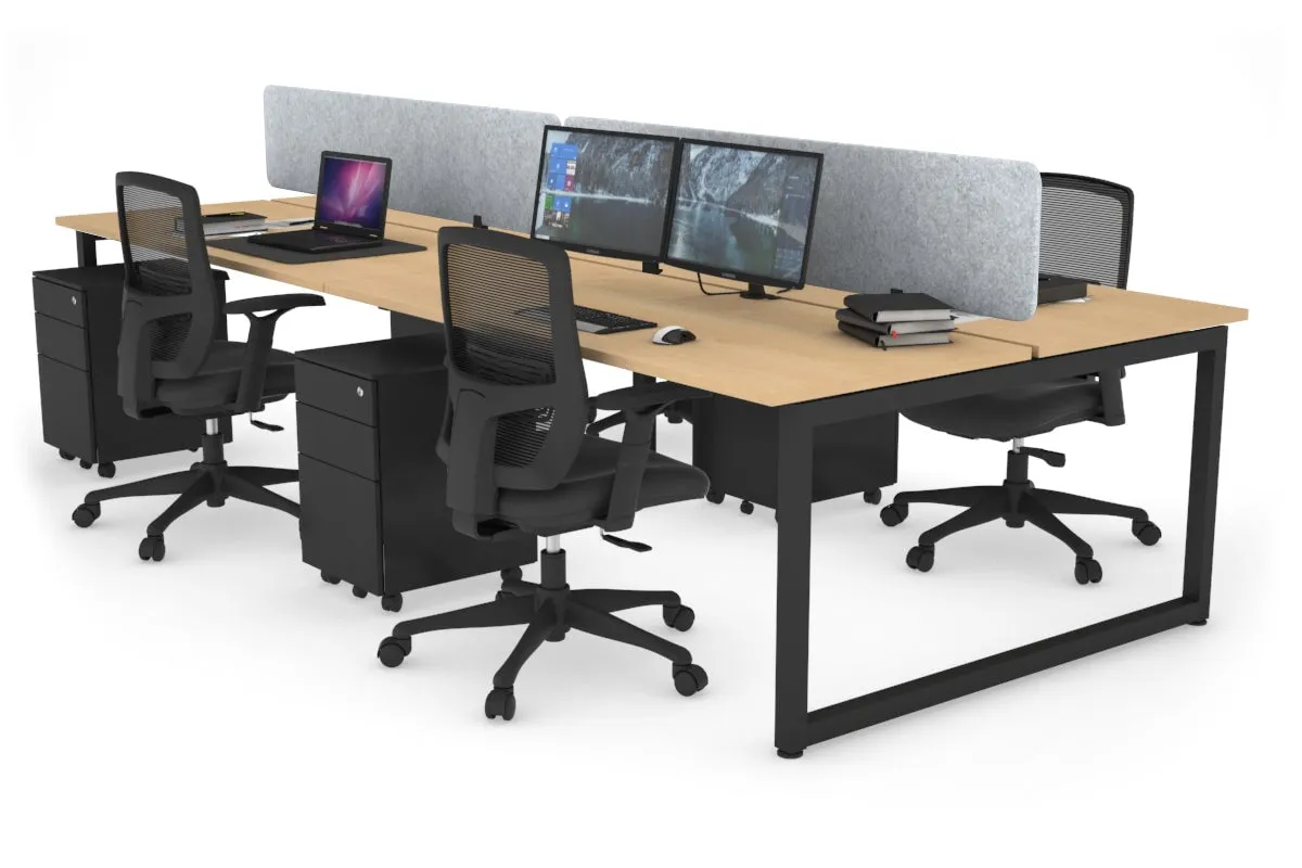 Quadro Loop Legs 4 Person Office Workstation [1600L x 700W]