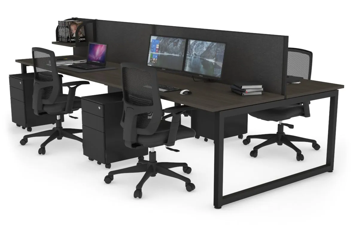 Quadro Loop Legs 4 Person Office Workstation [1600L x 700W]