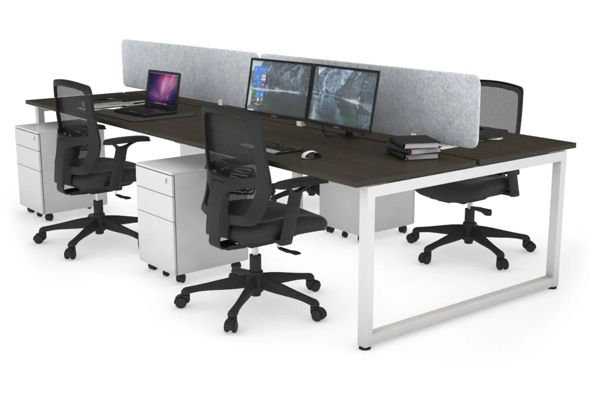 Quadro Loop Legs 4 Person Office Workstation [1600L x 700W]