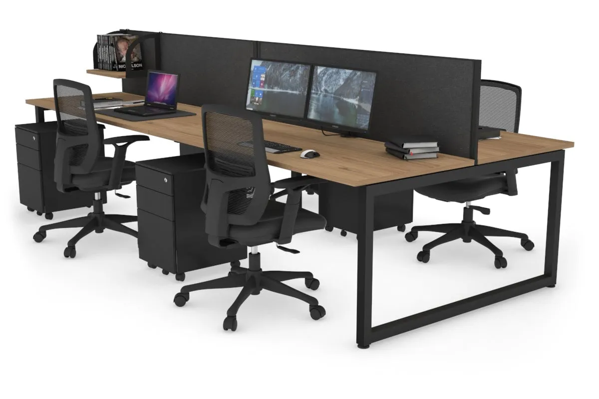 Quadro Loop Legs 4 Person Office Workstation [1600L x 700W]