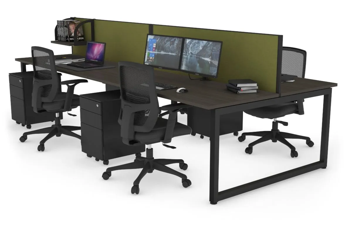 Quadro Loop Legs 4 Person Office Workstation [1600L x 700W]