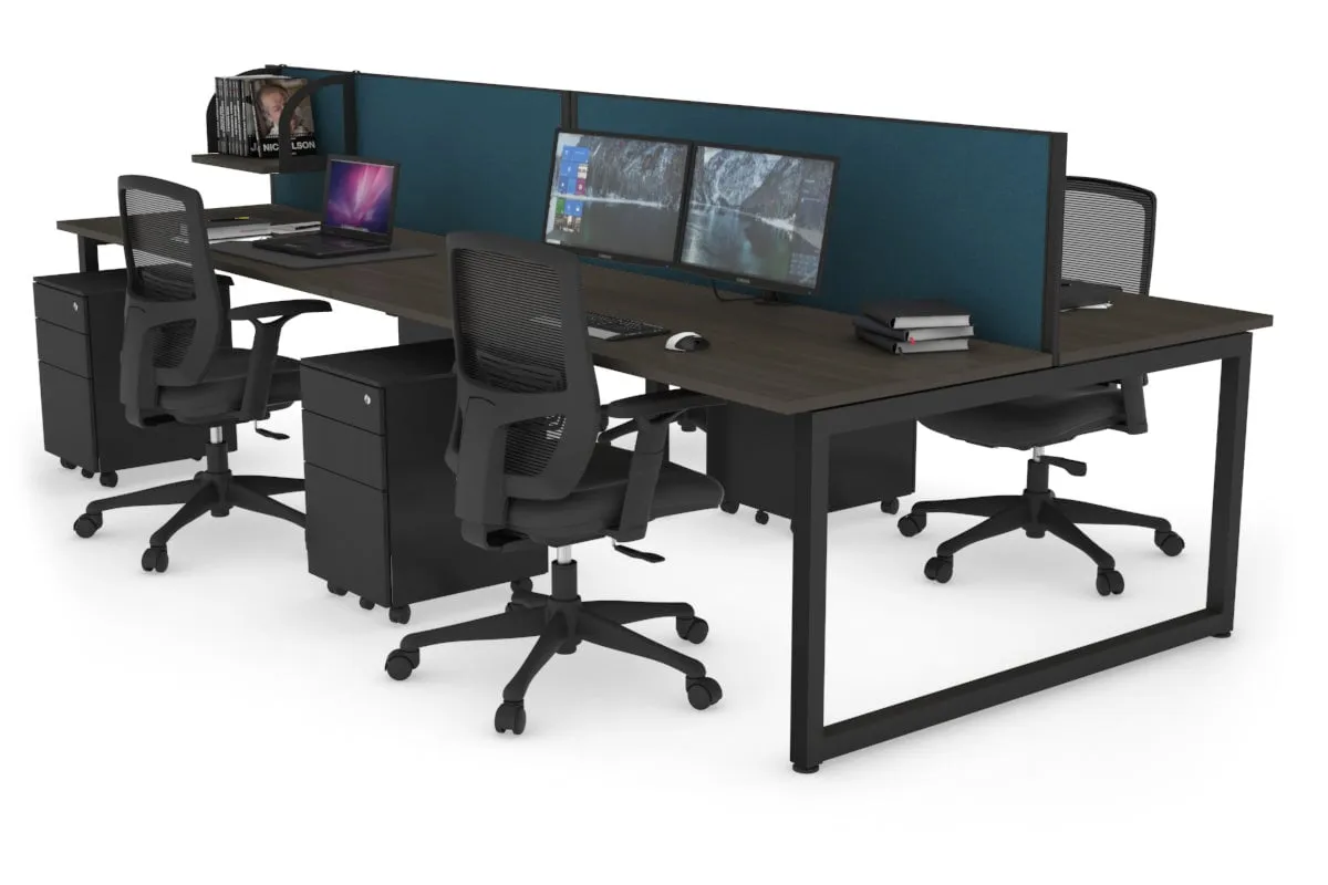 Quadro Loop Legs 4 Person Office Workstation [1600L x 700W]