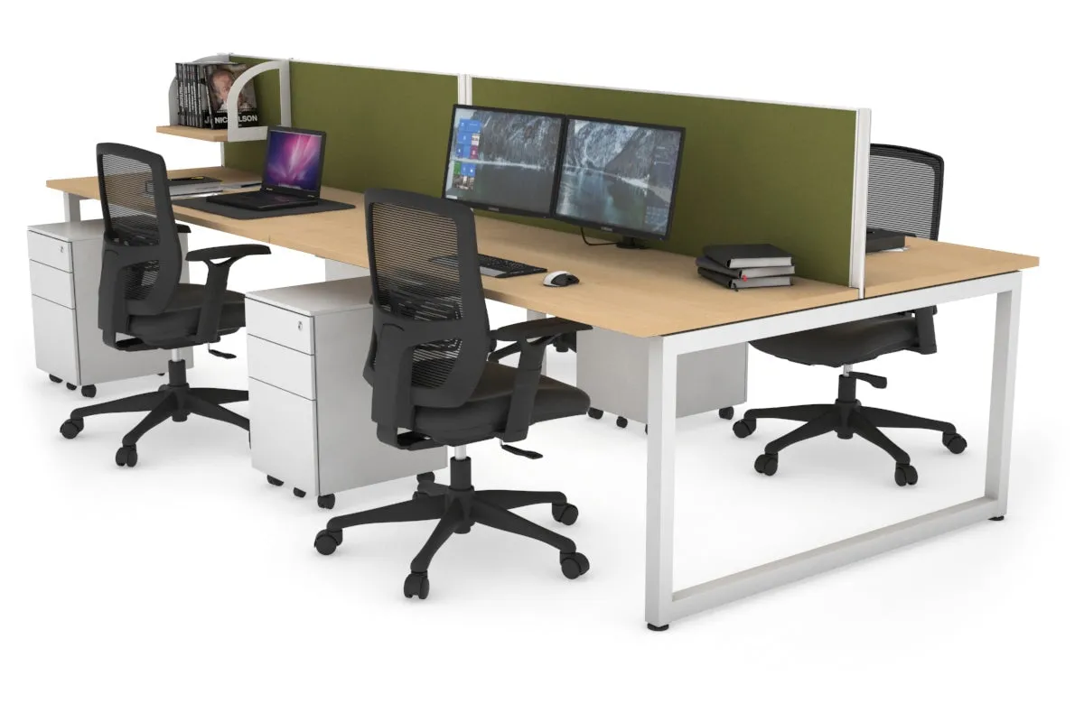 Quadro Loop Legs 4 Person Office Workstation [1600L x 700W]