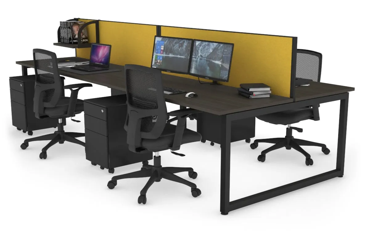Quadro Loop Legs 4 Person Office Workstation [1600L x 700W]