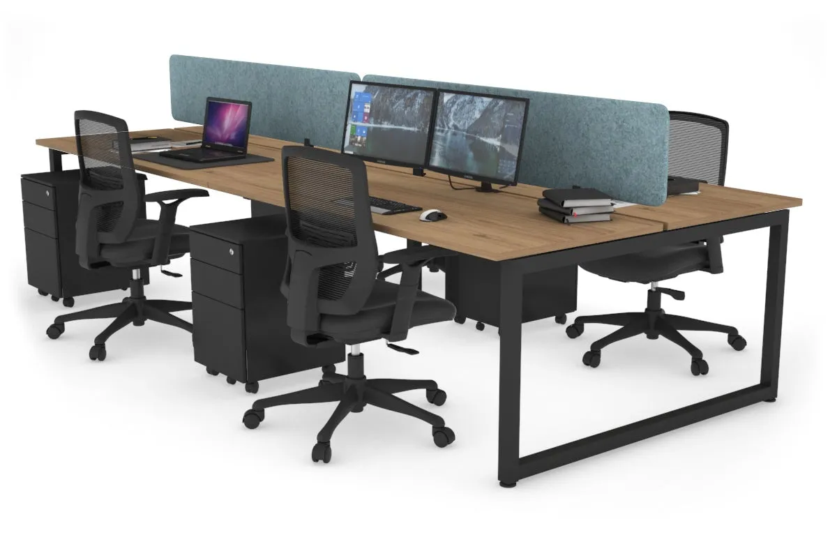 Quadro Loop Legs 4 Person Office Workstation [1600L x 700W]