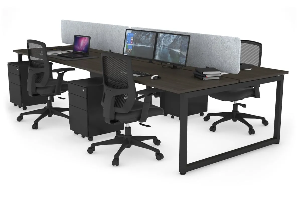 Quadro Loop Legs 4 Person Office Workstation [1600L x 700W]