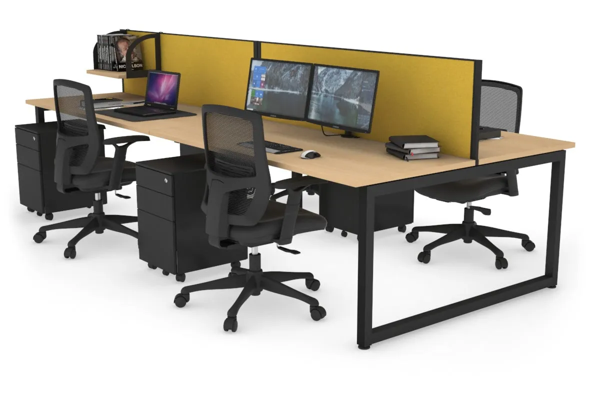 Quadro Loop Legs 4 Person Office Workstation [1600L x 700W]