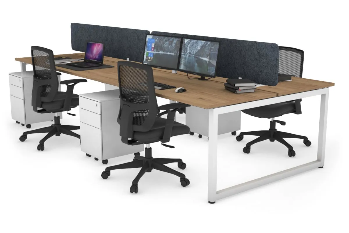 Quadro Loop Legs 4 Person Office Workstation [1600L x 700W]