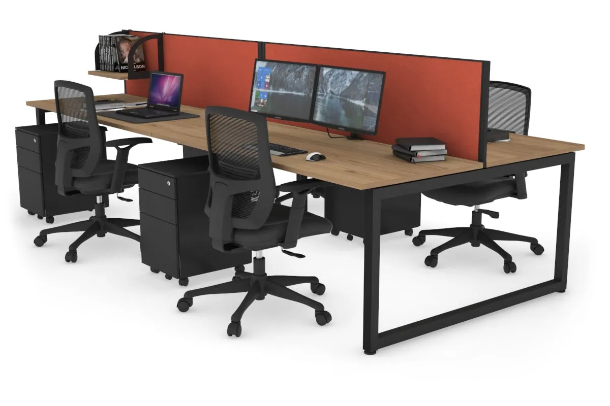 Quadro Loop Legs 4 Person Office Workstation [1600L x 700W]