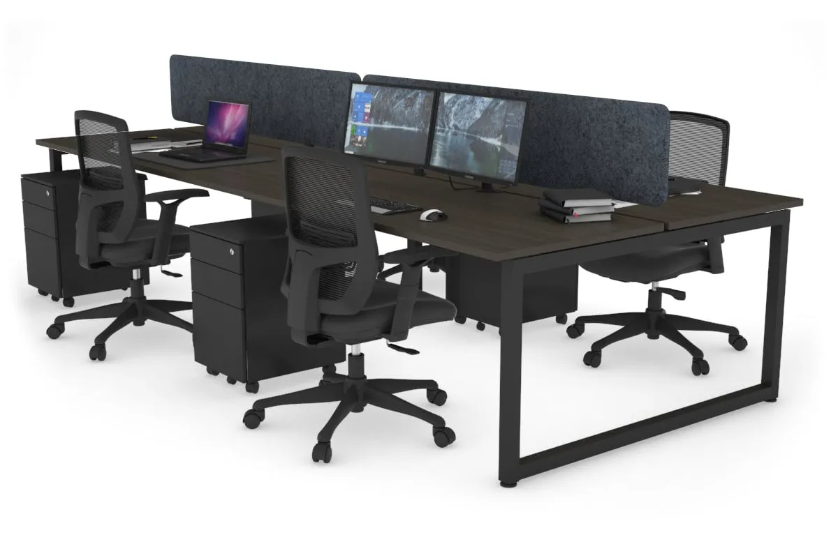 Quadro Loop Legs 4 Person Office Workstation [1600L x 700W]