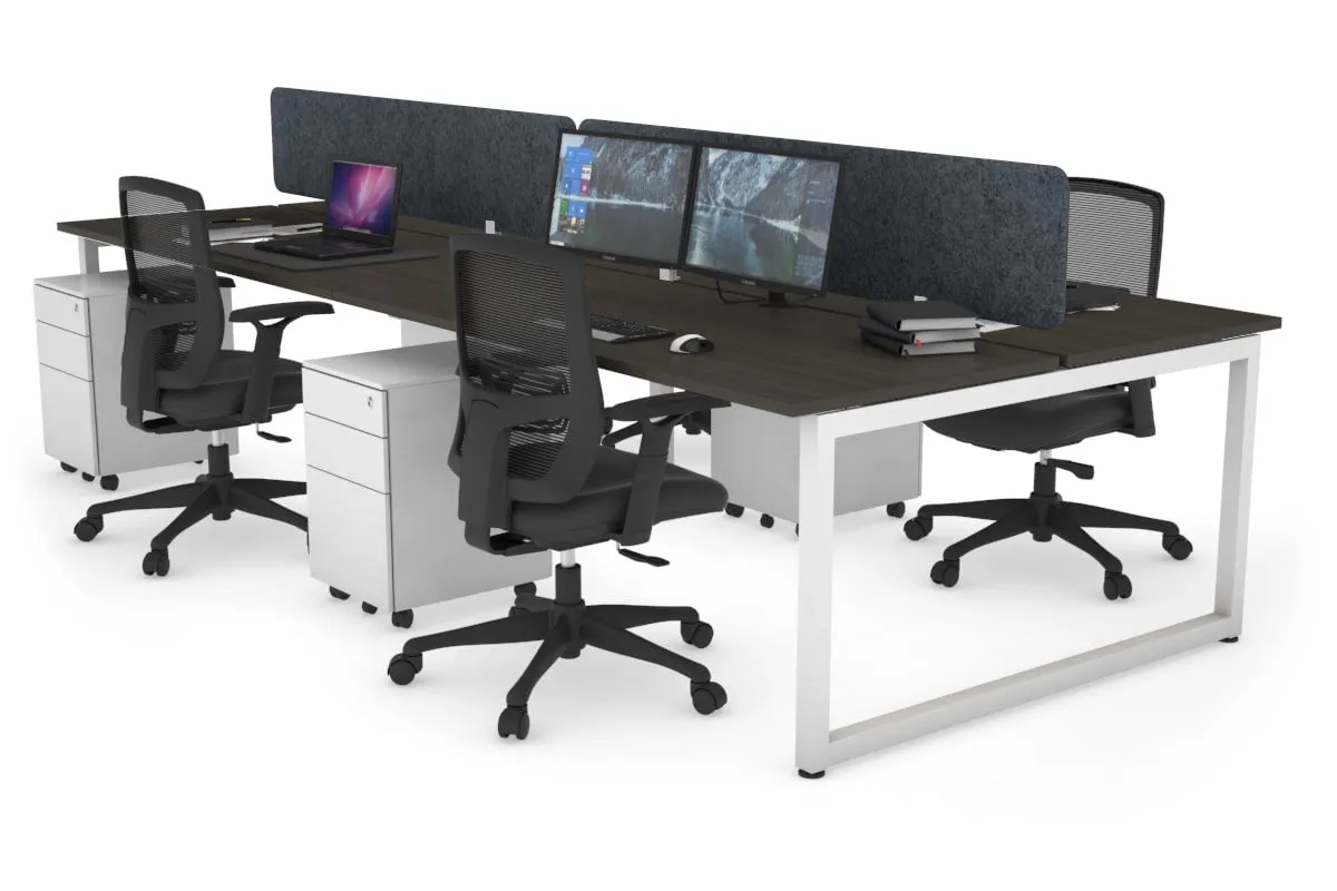 Quadro Loop Legs 4 Person Office Workstation [1600L x 700W]