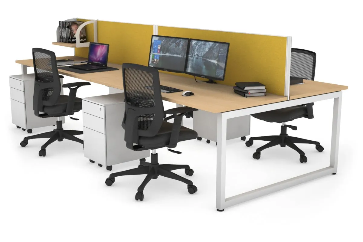 Quadro Loop Legs 4 Person Office Workstation [1600L x 700W]