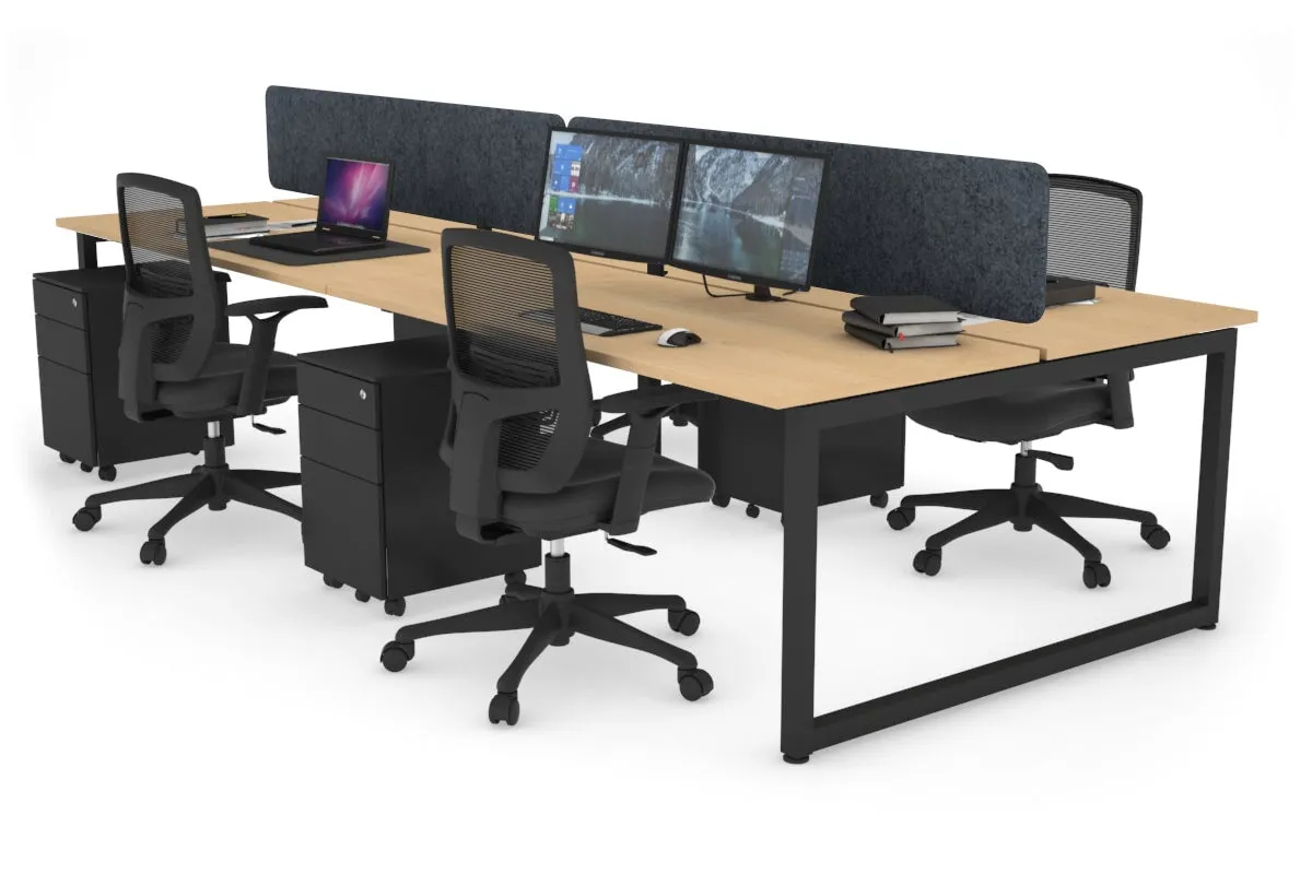 Quadro Loop Legs 4 Person Office Workstation [1600L x 700W]