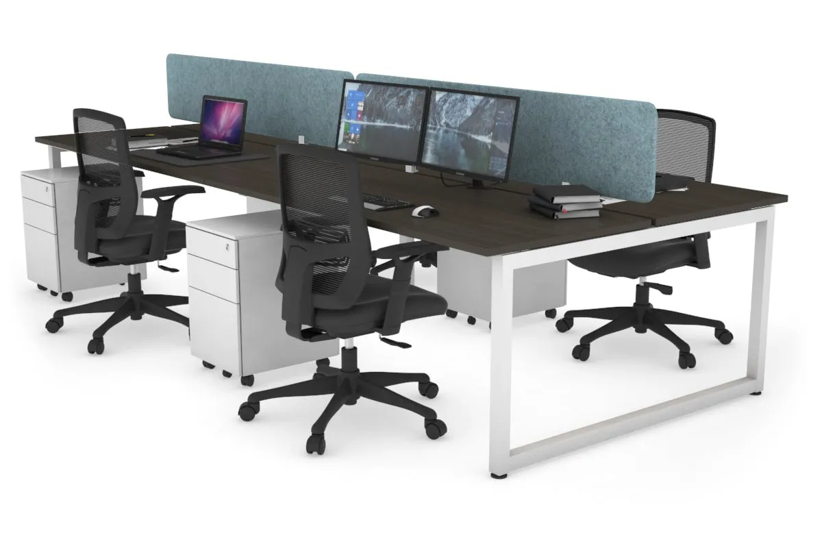 Quadro Loop Legs 4 Person Office Workstation [1600L x 700W]