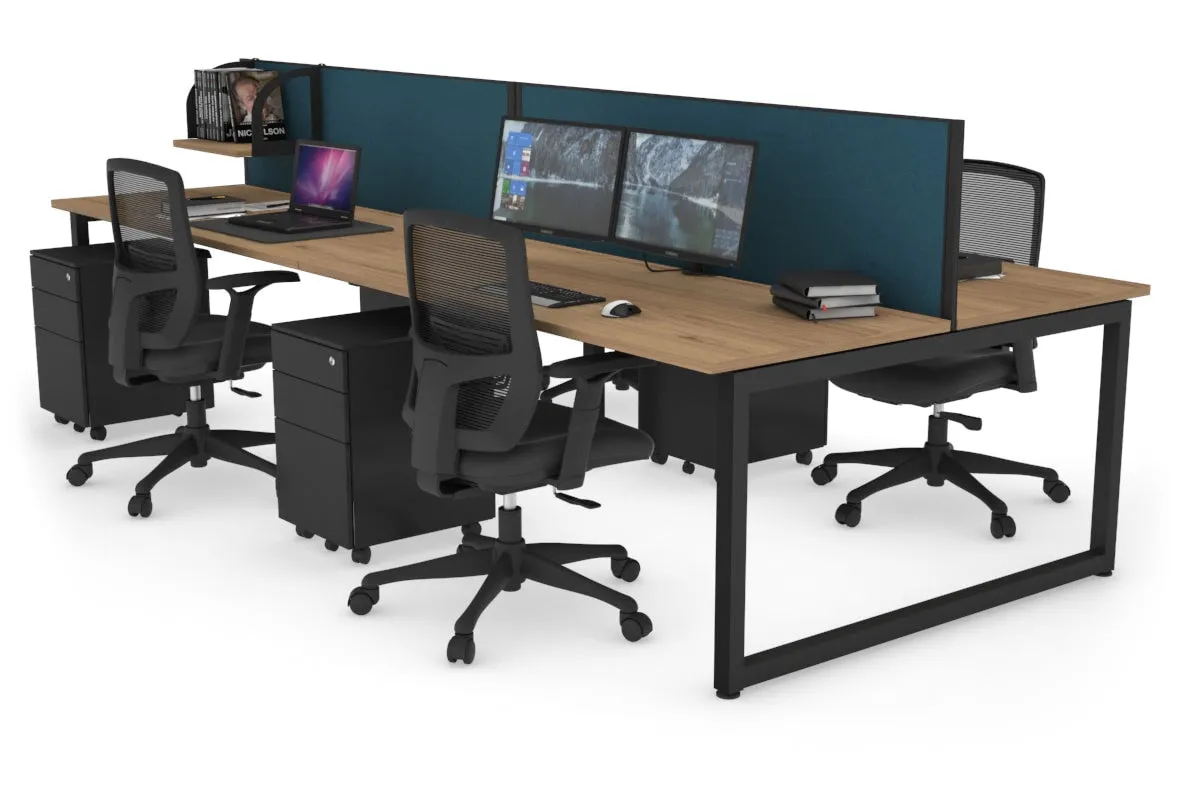 Quadro Loop Legs 4 Person Office Workstation [1600L x 700W]