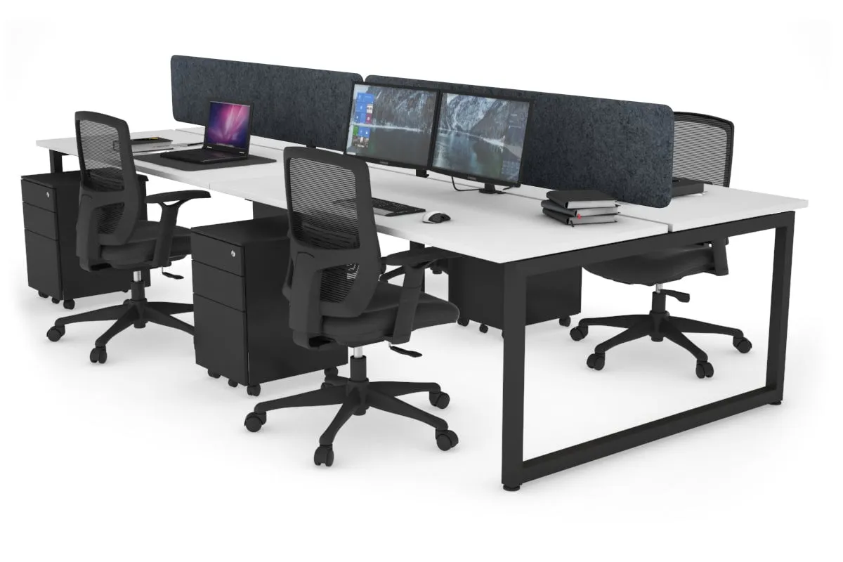 Quadro Loop Legs 4 Person Office Workstation [1600L x 700W]