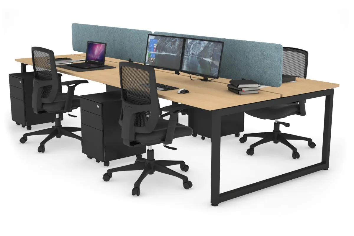 Quadro Loop Legs 4 Person Office Workstation [1600L x 700W]