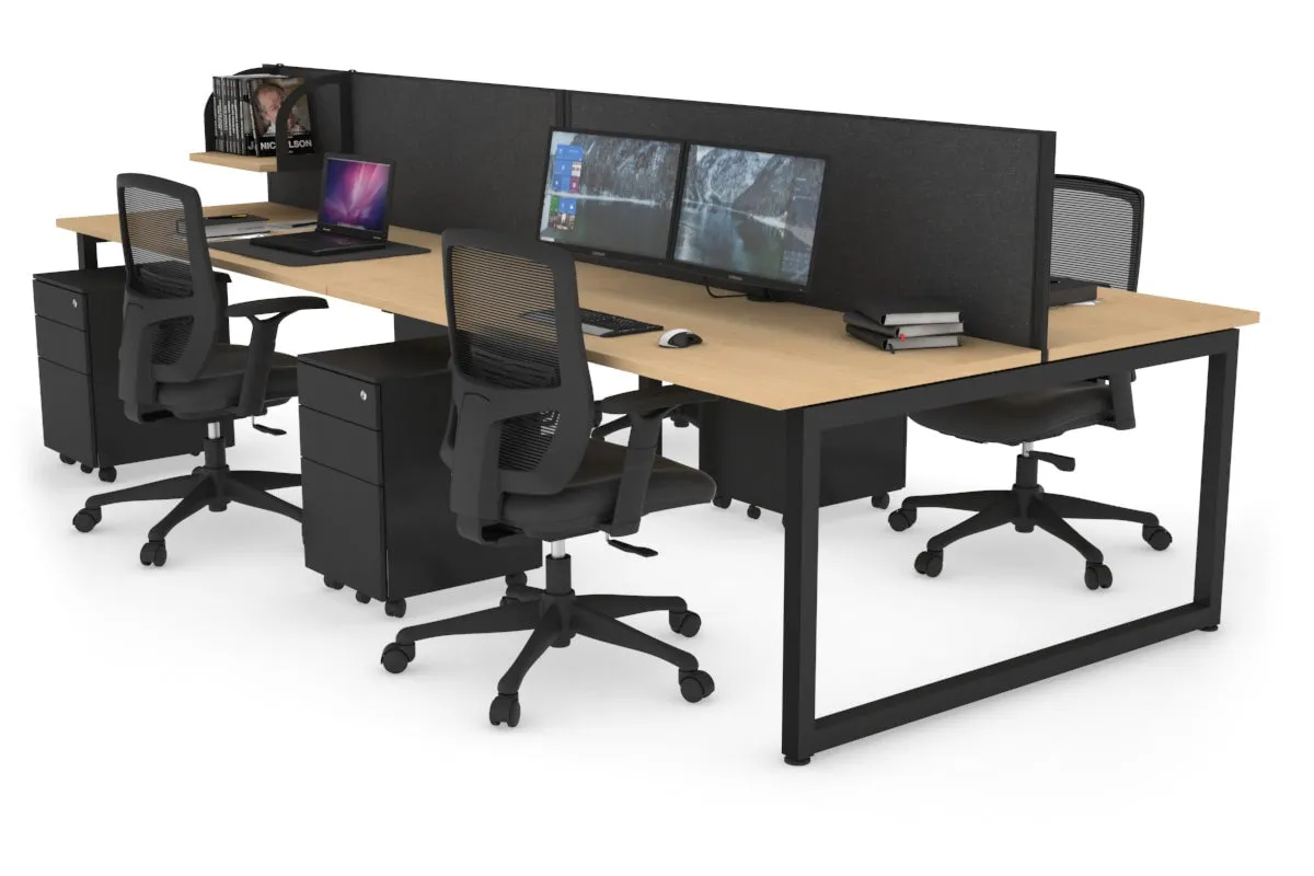 Quadro Loop Legs 4 Person Office Workstation [1600L x 700W]