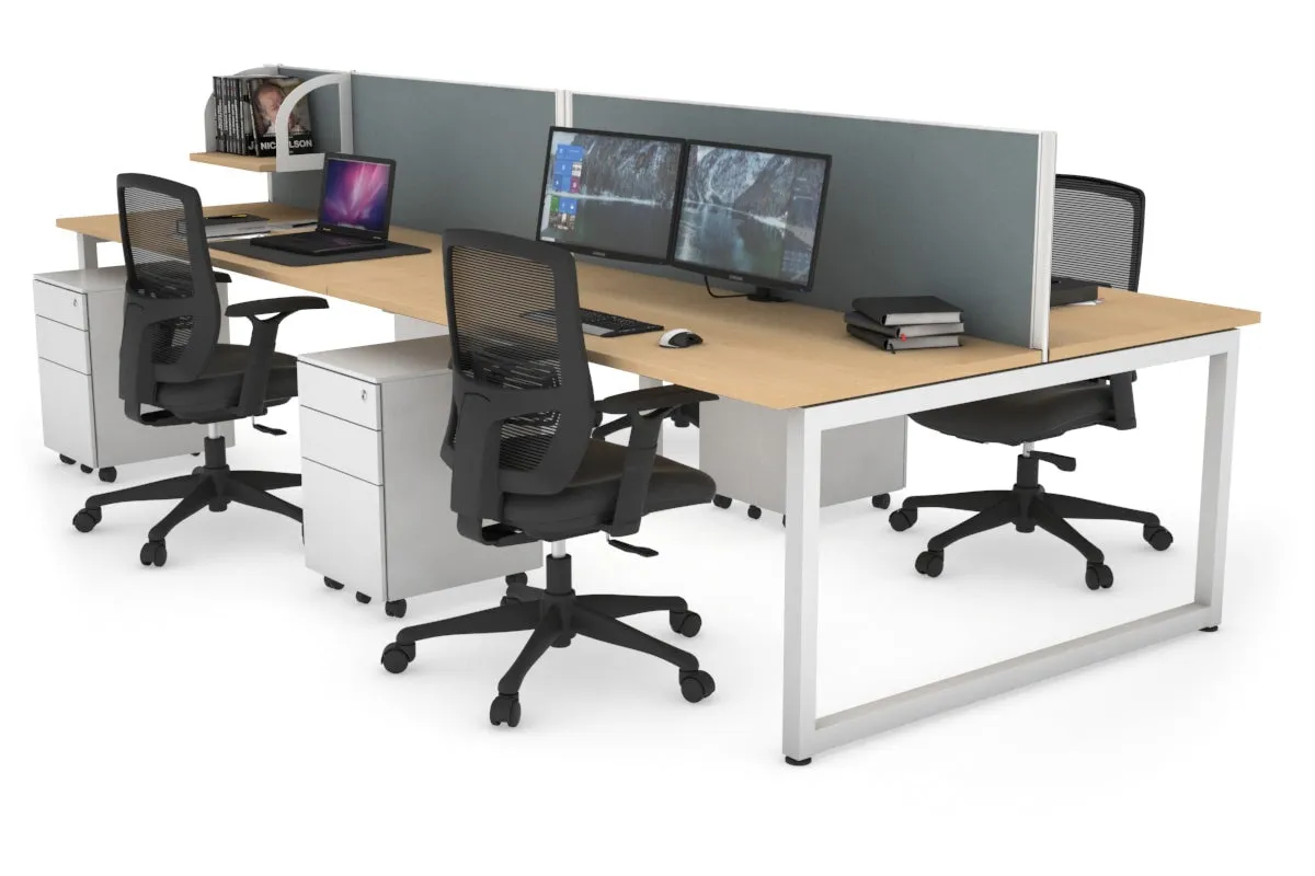 Quadro Loop Legs 4 Person Office Workstation [1600L x 700W]