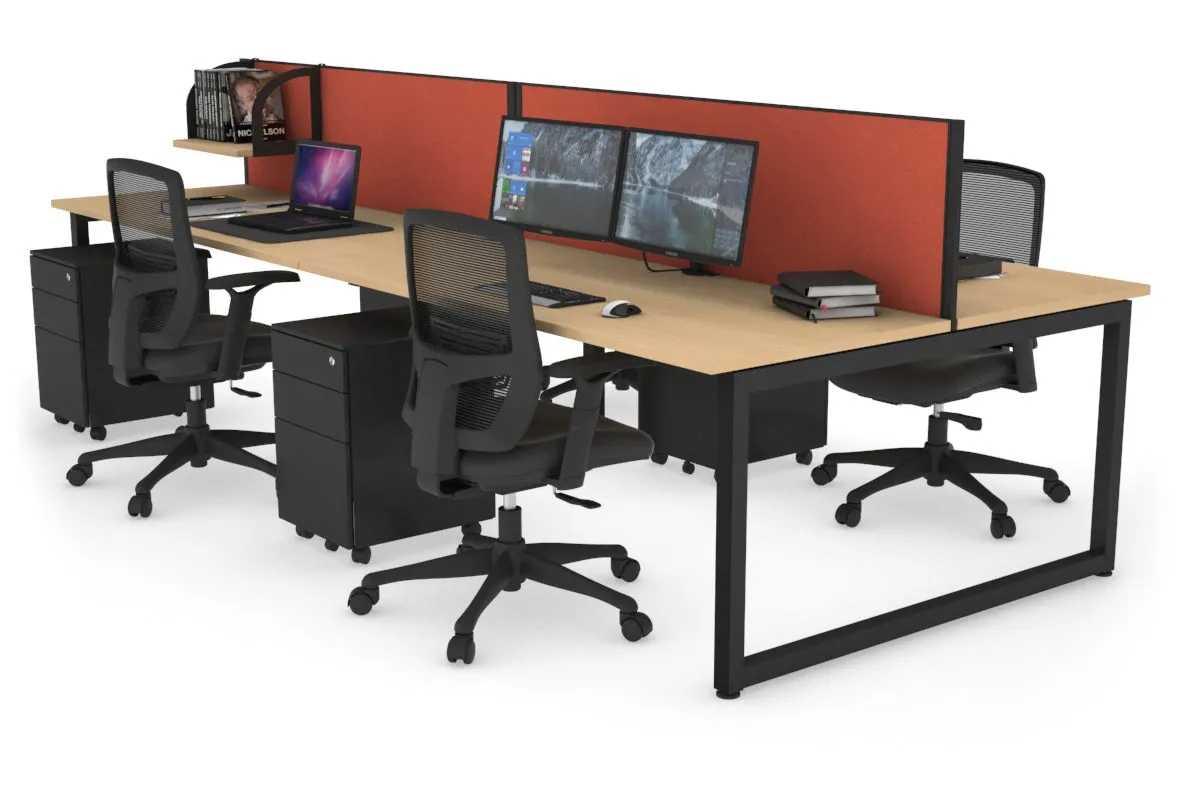 Quadro Loop Legs 4 Person Office Workstation [1600L x 700W]