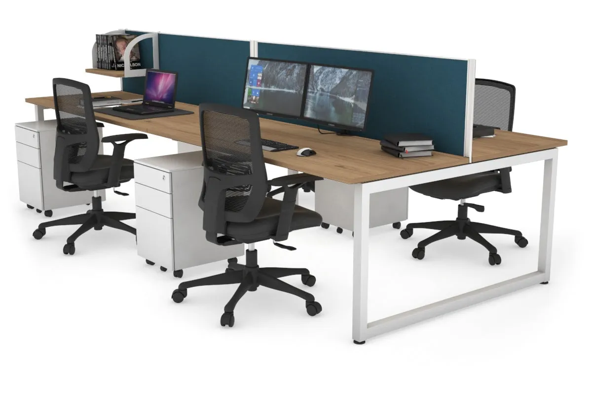 Quadro Loop Legs 4 Person Office Workstation [1600L x 700W]