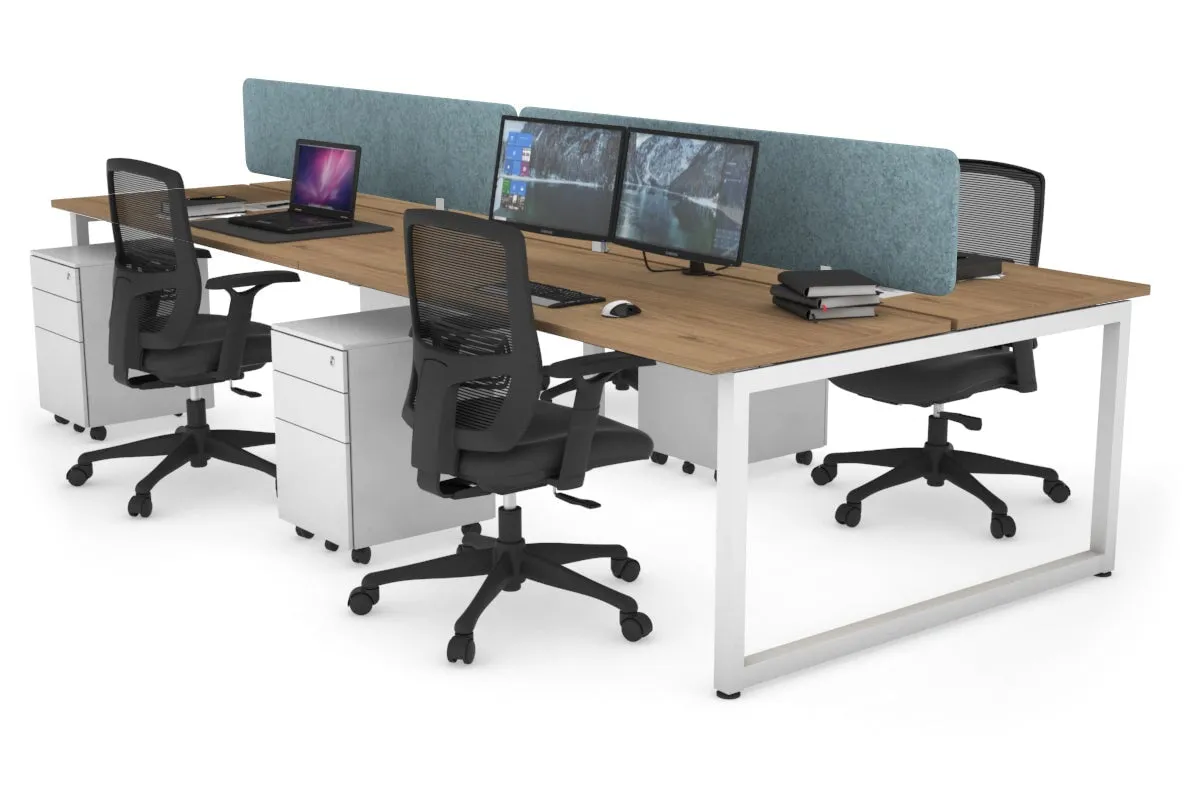 Quadro Loop Legs 4 Person Office Workstation [1600L x 700W]