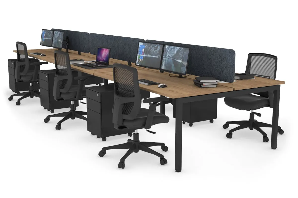 Quadro Square Legs 6 Person Office Workstation [1200L x 700W]