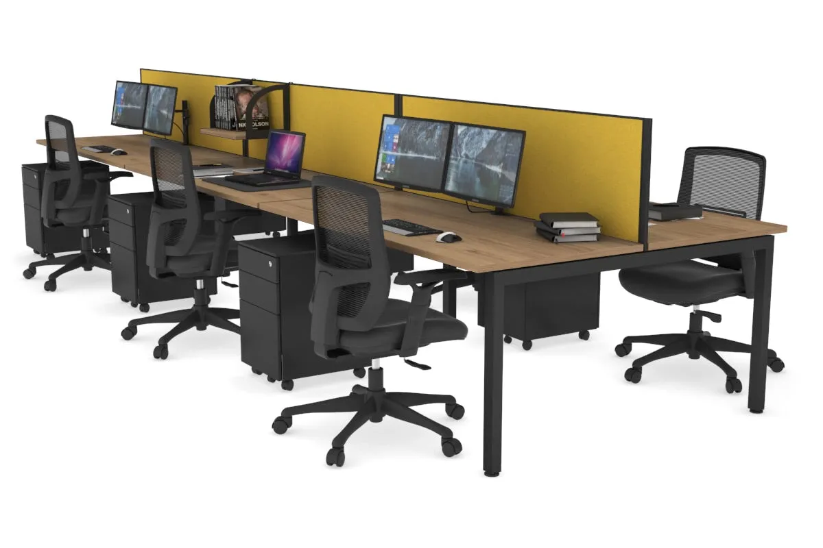Quadro Square Legs 6 Person Office Workstation [1200L x 700W]