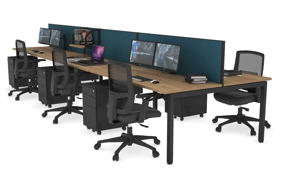 Quadro Square Legs 6 Person Office Workstation [1200L x 700W]