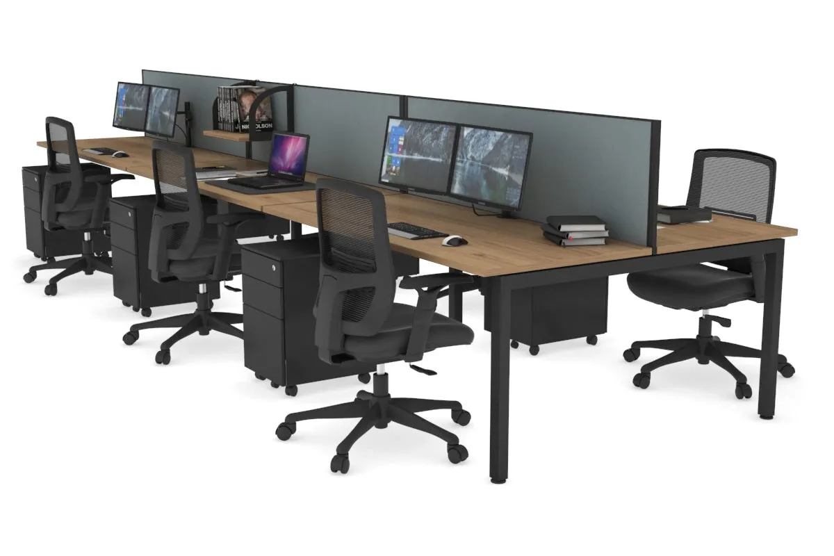 Quadro Square Legs 6 Person Office Workstation [1200L x 700W]