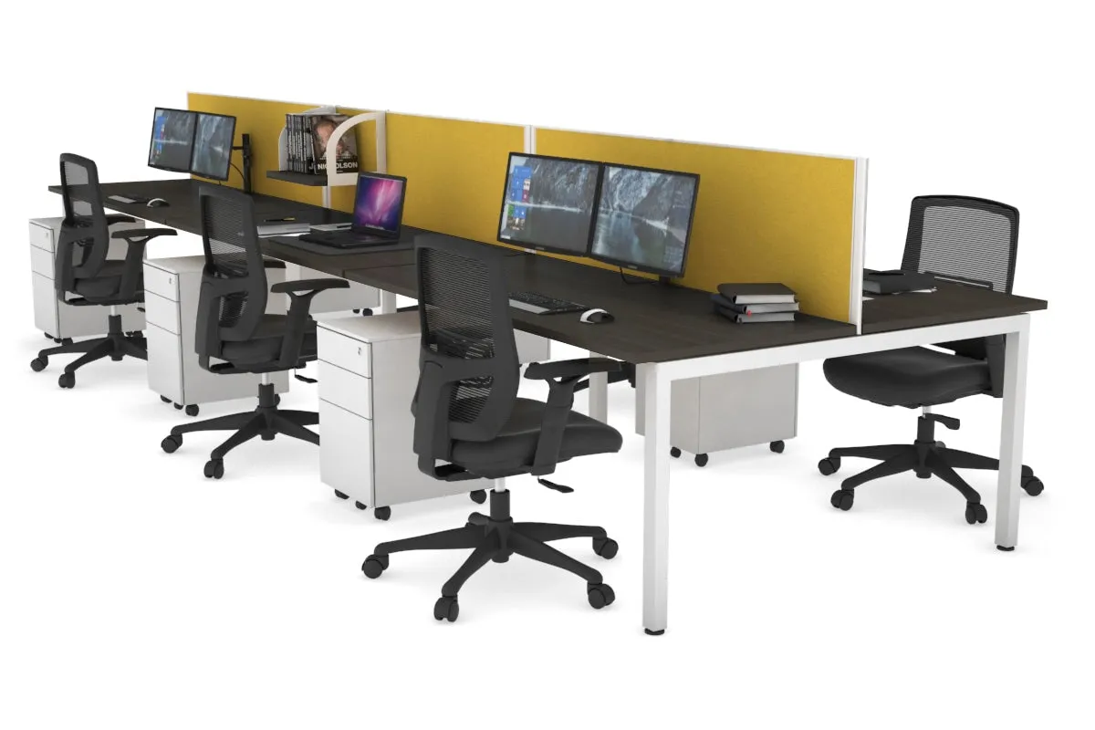 Quadro Square Legs 6 Person Office Workstation [1200L x 700W]
