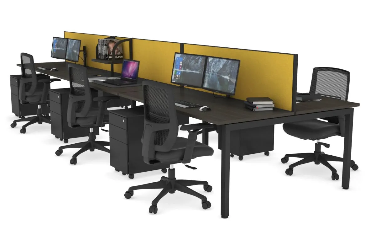 Quadro Square Legs 6 Person Office Workstation [1200L x 700W]