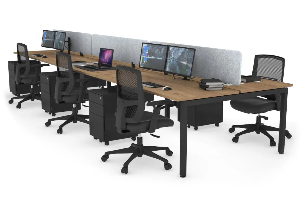 Quadro Square Legs 6 Person Office Workstation [1200L x 700W]