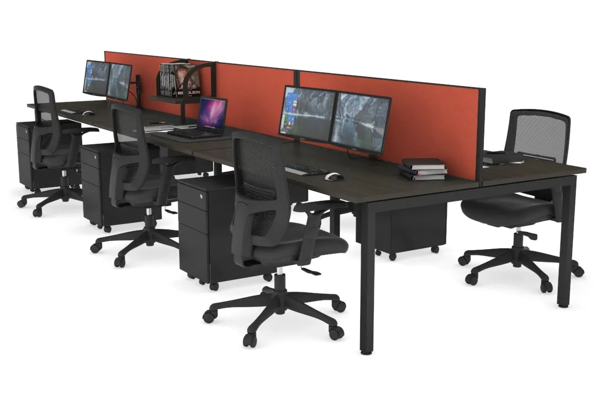 Quadro Square Legs 6 Person Office Workstation [1200L x 700W]