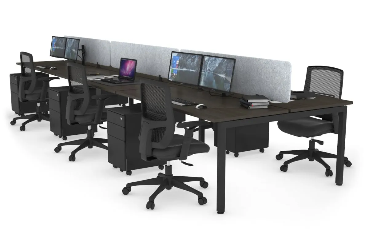 Quadro Square Legs 6 Person Office Workstation [1200L x 700W]