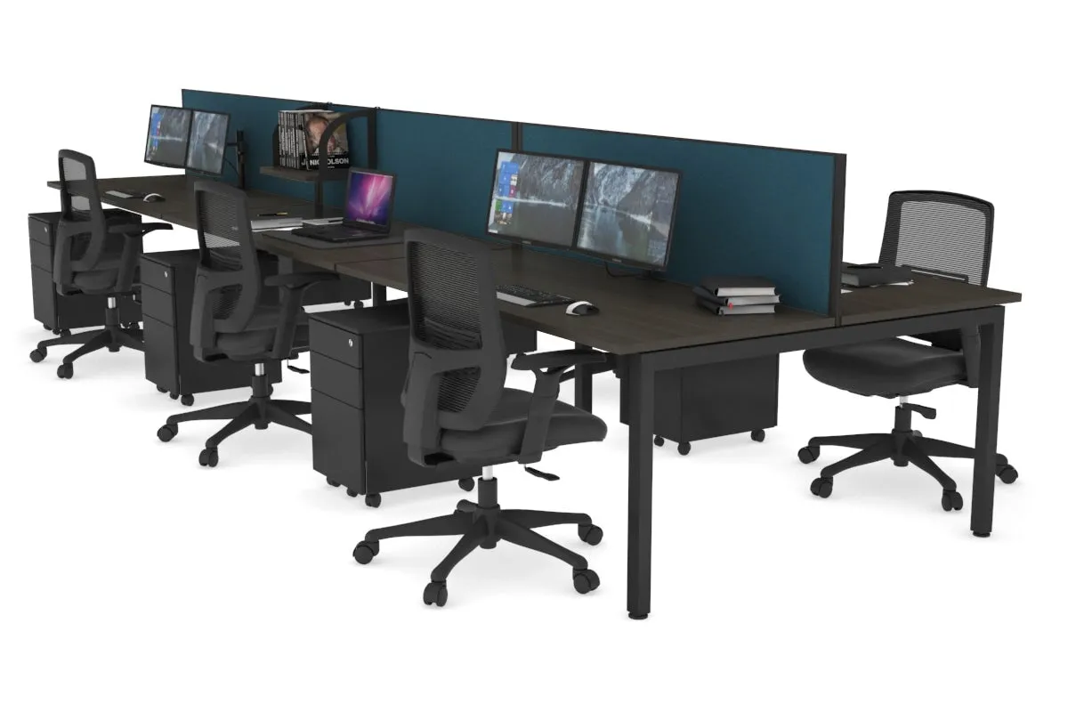 Quadro Square Legs 6 Person Office Workstation [1200L x 700W]
