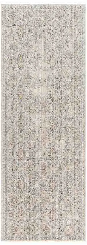 Radha Traditional Dark Olive/Ivory Washable Area Rug