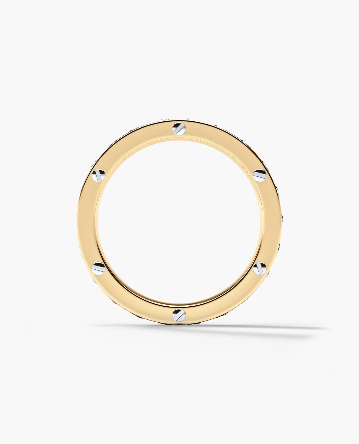 Ready to Ship - KENSINGTON Two Tone Gold Cuban Link Ring with 0.65ct Diamonds