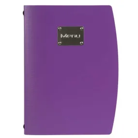 Rio A4 Menu Holder Purple 4 Pages