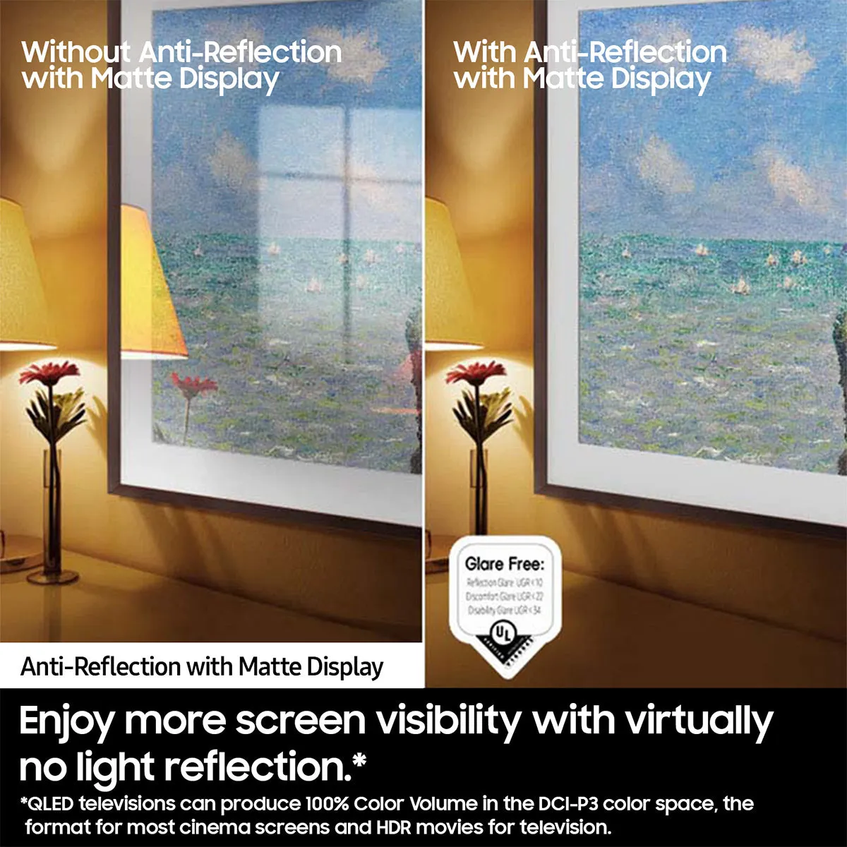 Samsung LS03D 85" 4K The Frame QLED HDR Smart TV with Slim-Fit Wall Mount & 8K HDMI Cable