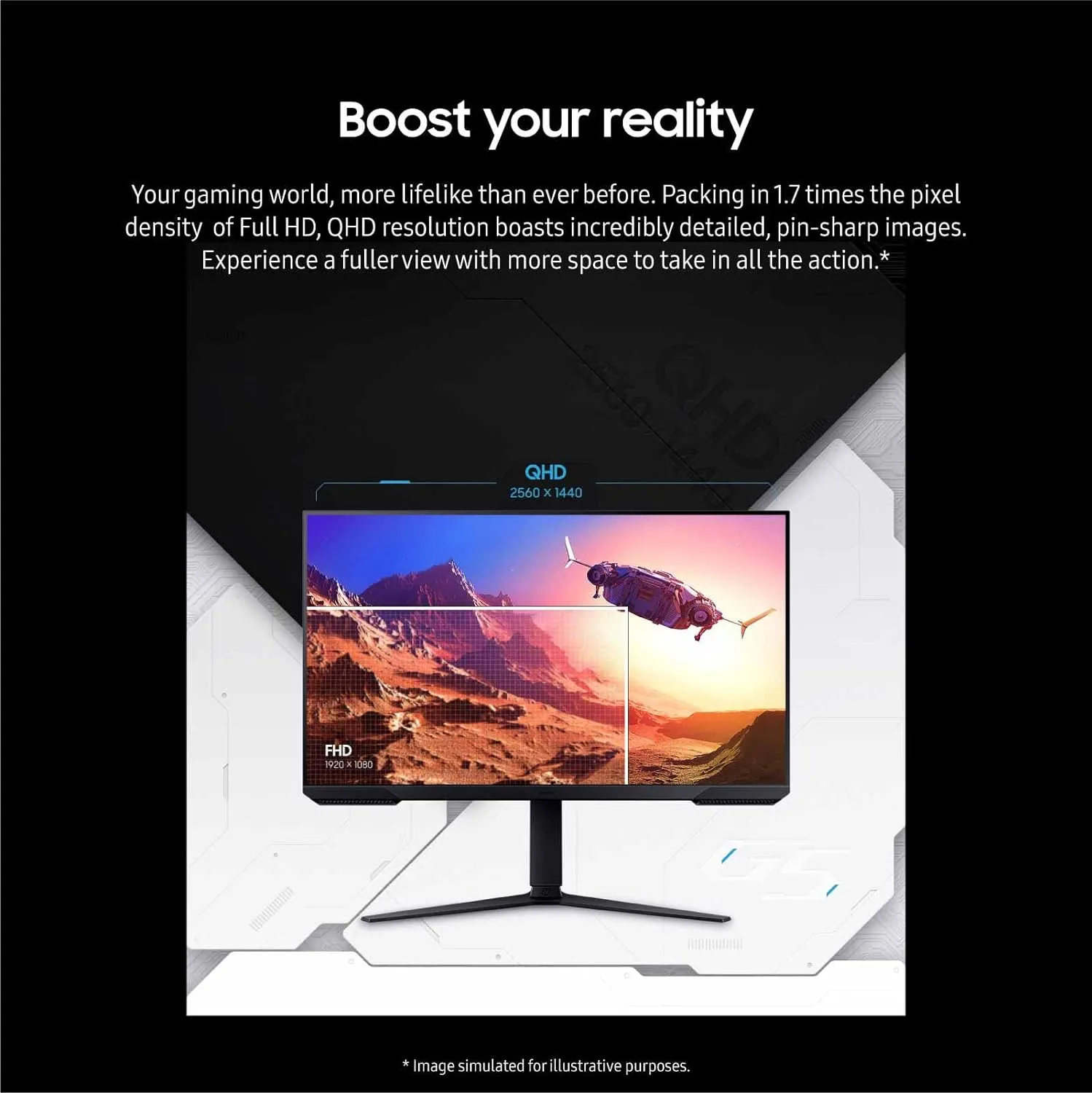 SAMSUNG Odyssey G5 QHD 165Hz VA HDR10 Gaming Monitor | FreeSync Premium | LS27CG510EEXXS (27") / LS32CG510EEXXS (32")