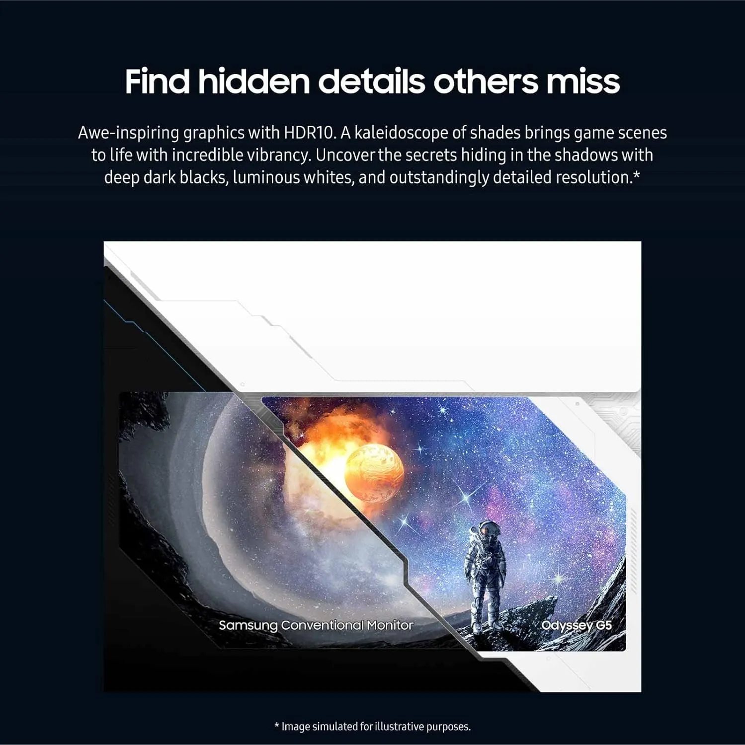 SAMSUNG Odyssey G5 QHD 165Hz VA HDR10 Gaming Monitor | FreeSync Premium | LS27CG510EEXXS (27") / LS32CG510EEXXS (32")