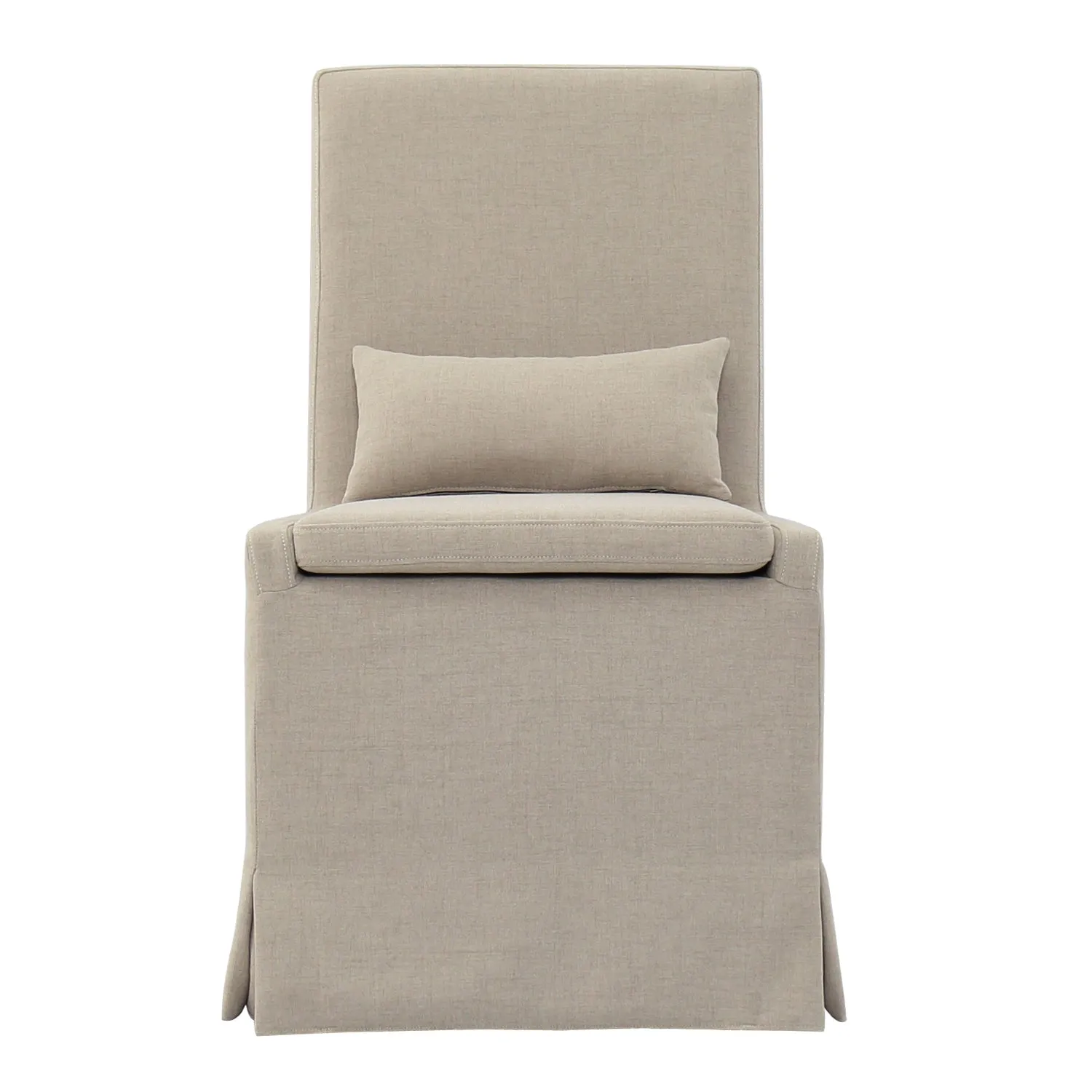 SANDSPUR BEACH DINING CHAIR W/ CASTERS- BRUSHED LINEN