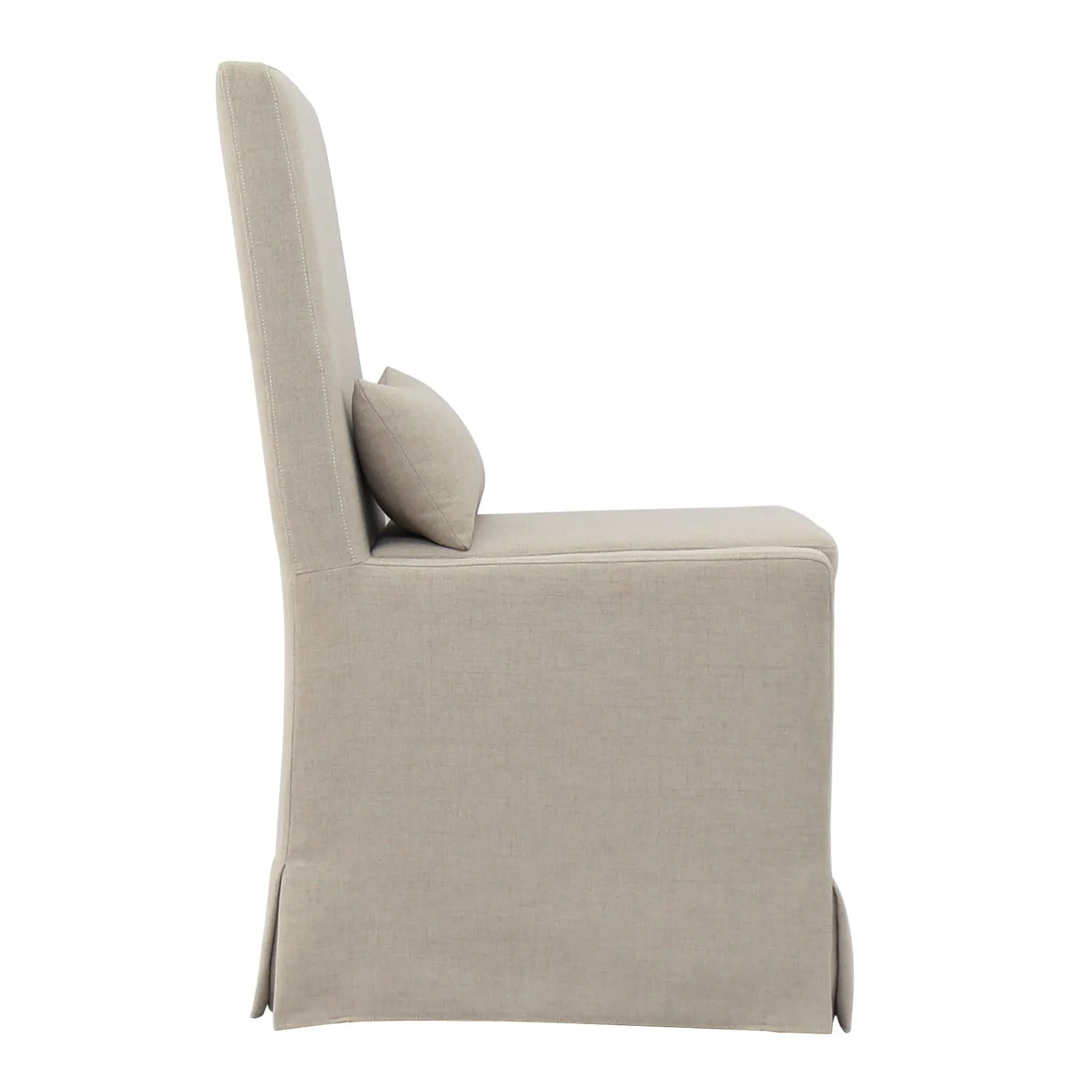 SANDSPUR BEACH DINING CHAIR W/ CASTERS- BRUSHED LINEN