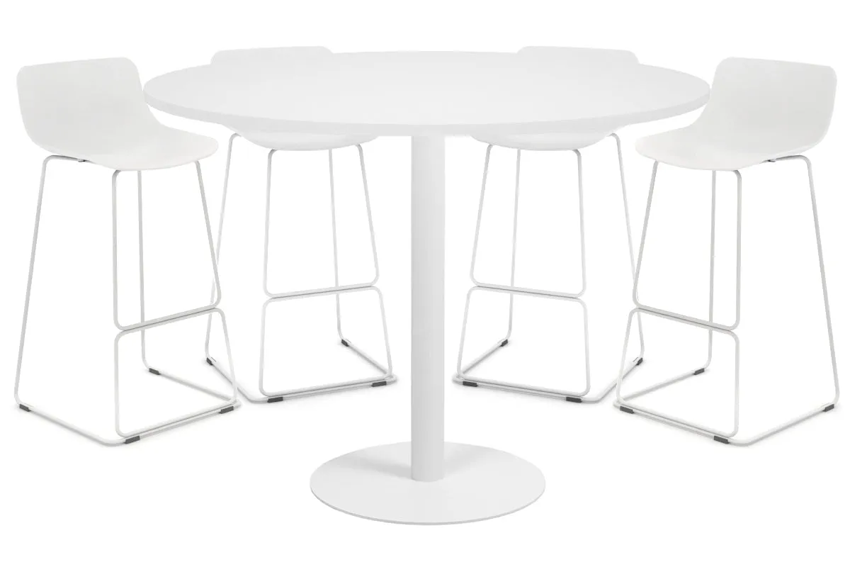 Sapphire Disc Base Tall Round Bar Counter Table [1000 mm]