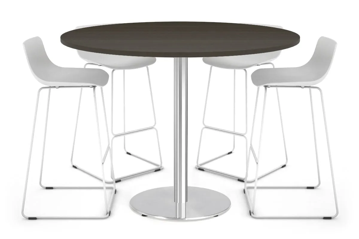 Sapphire Disc Base Tall Round Bar Counter Table [1000 mm]
