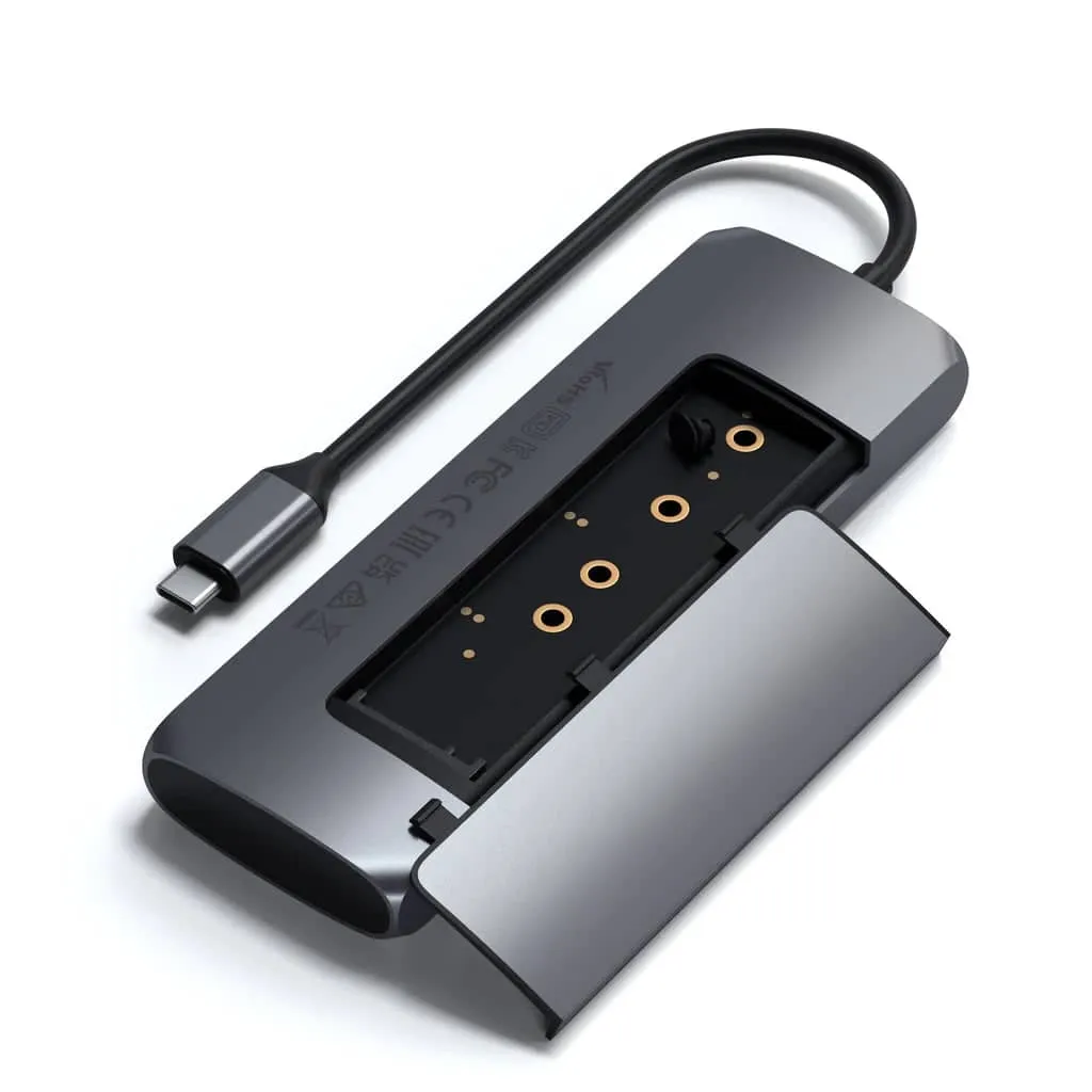 Satechi USB-C Hybrid Multiport Adapter with SSD Enclosure (Space Grey)