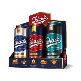 Schag's Beer Can Self-Lubricating Stroker 6-Pack Display Assorted (2 of each style)