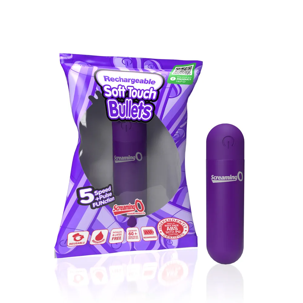 Screaming O Soft Touch Rechargeable Bullets in Candy Bowl Assorted 24pcs